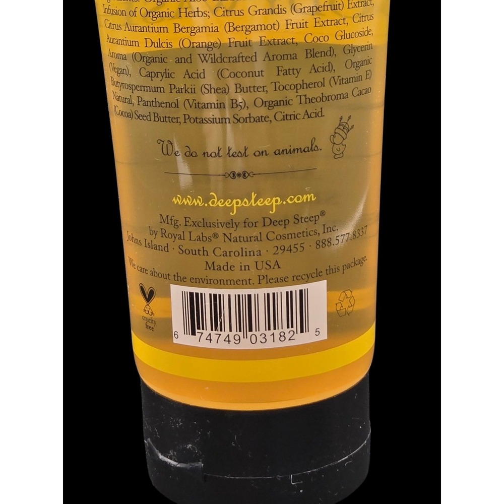 NEW Deep Steep Premium Beauty Grapefruit Bergamont Natural‎ Body Wash 8 oz USA - Picture 6 of 8